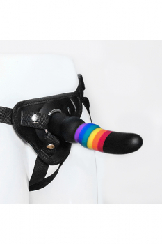 Colourful Love Strap On with Solid Dildo  - Price Cut -